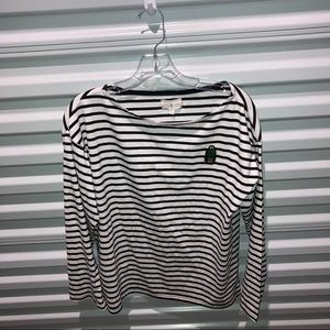 Lou &Grey Shirt Women’s Size Large Striped Multicolor LongSleeve Crewneck Top